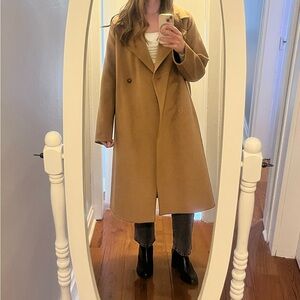 Uniqlo belted wool blend coat